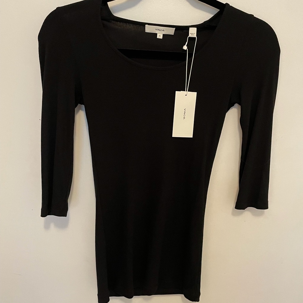 Vince Ribbed Elbow Sleeve size  XS